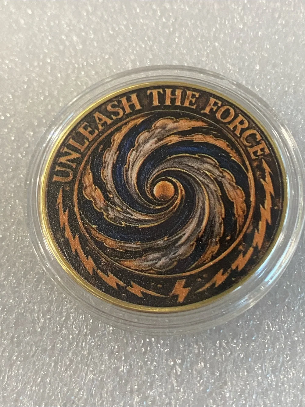 Tornado Art Coin in Brown and Black